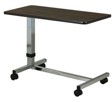 Low Height Overbed Table with H Style Base